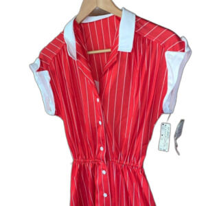 NWT Pin Up Style Red Pinstripe Dress Montgomery Ward Dress